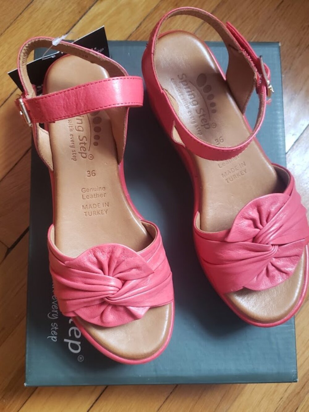 Women's Ankle Strap Platform Wedge Sandal Spring Step Wakefield Corral size 36